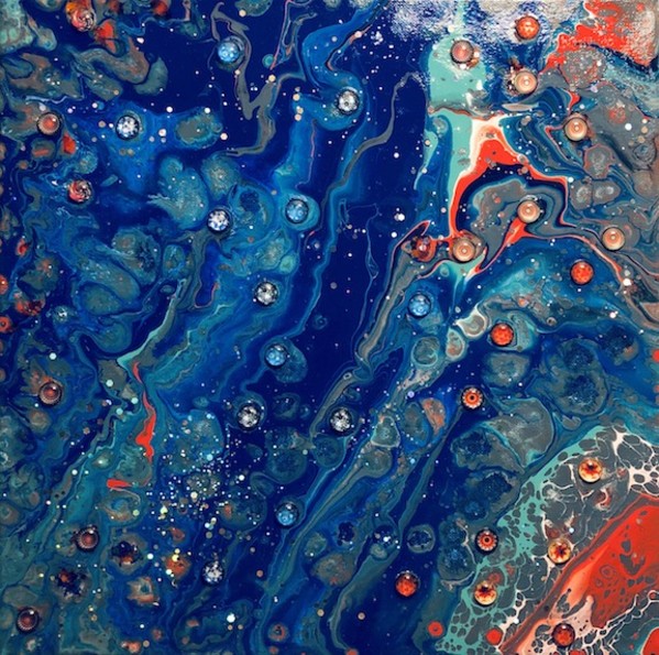 Aqua Abstract by Karlana Pedersen