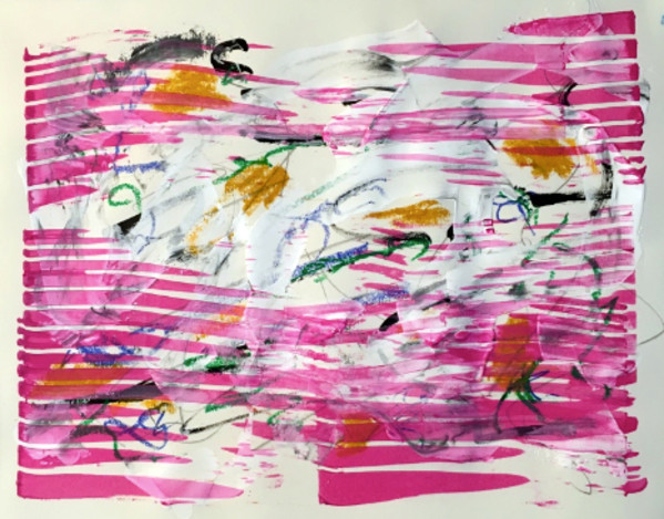 Pink Grill, Gold Tulips