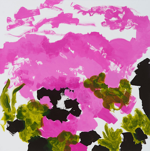 Pink + Green Abstract by Mary Lonergan Art