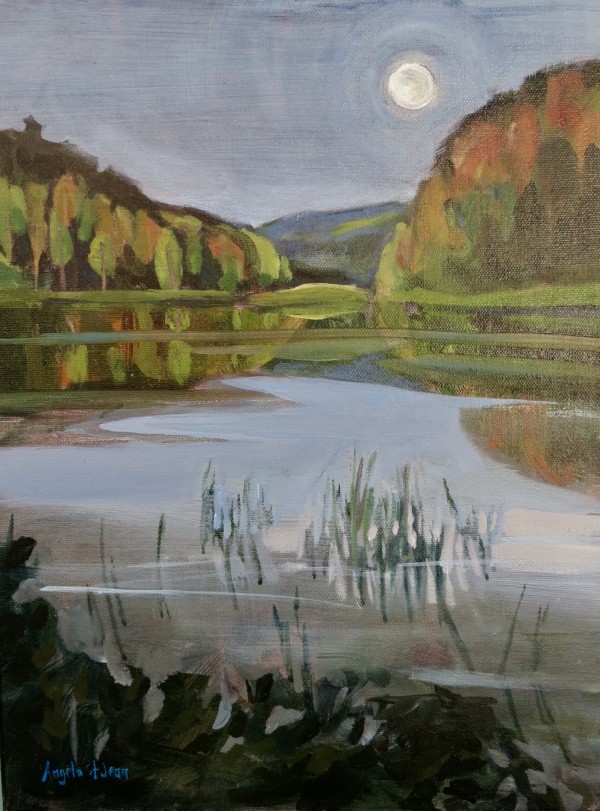 Moonlit, Robinson Lake by Angela St Jean