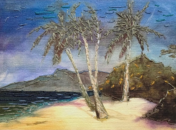 Dark Beach with Threads by Rani Young