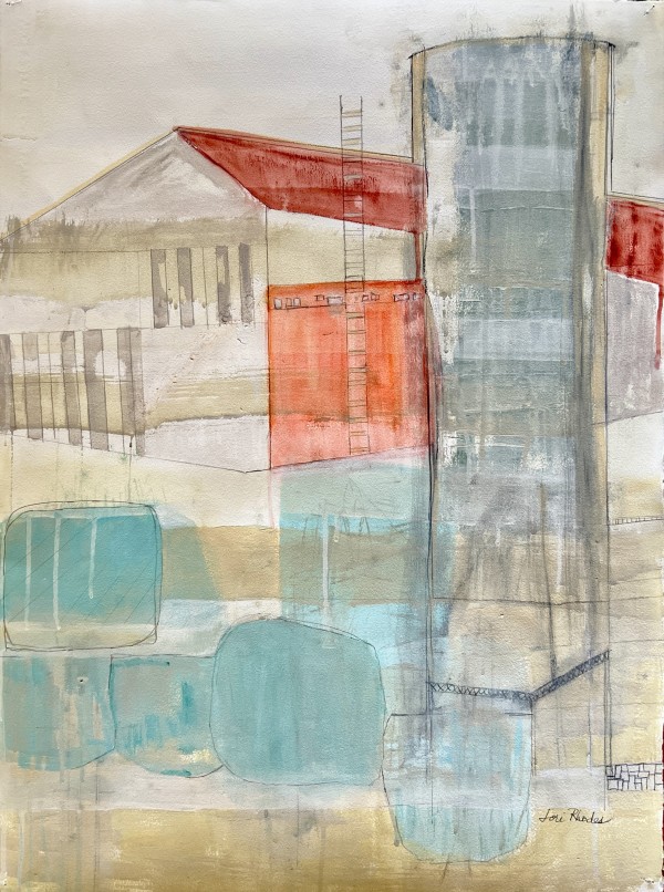 Blue Shapes by Lori Rhodes Art