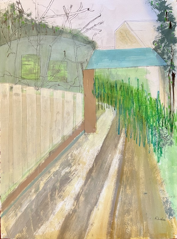 Blue Roof by Lori Rhodes Art