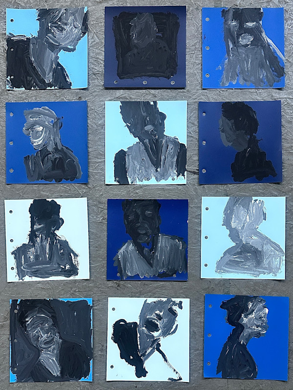 Nondescript Portraits (Grey Value Studies) by Michael Gadlin