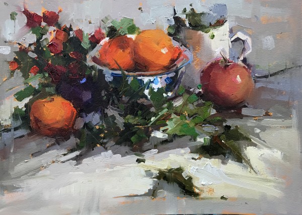 Still Life with Oranges by Michele Usibelli