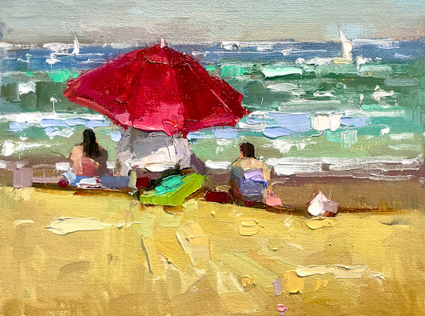 Scarlet Against the Shore by Michele Usibelli