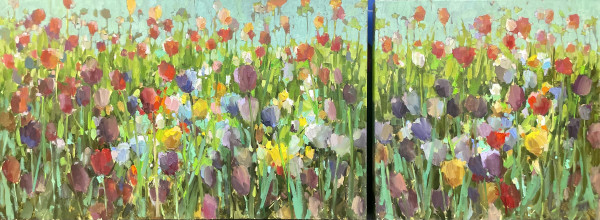 Tulip Bloom (Diptych) by Michele Usibelli