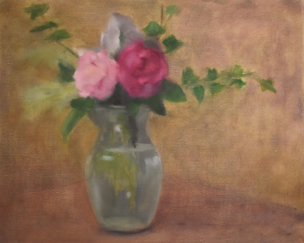 A Vase with Roses by Curtis Green