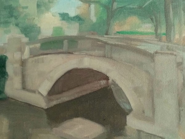 Foot Bridge at Averill Park by Curtis Green