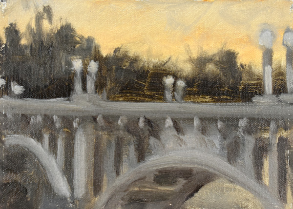 Sketch of the La Loma Bridge by Curtis Green