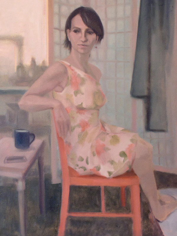 In the Studio, Orange Chair by Curtis Green