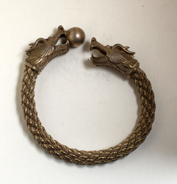 Silver bangle, Dragon bracelet