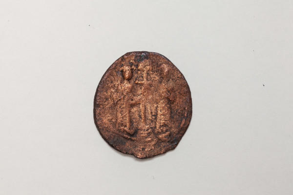 Byzantine Bronze Follis,  Constantine X and Eudocia
