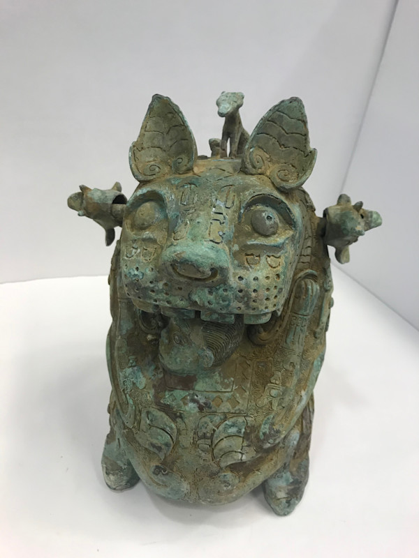 Zoomorphic Bronze Tiger Vessel, Image 7.