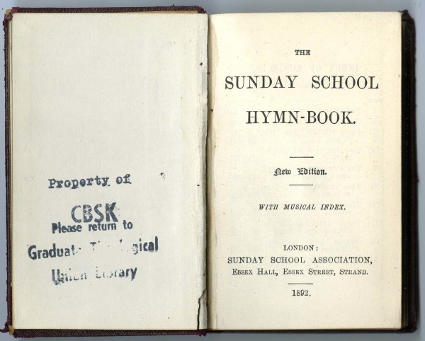 The Sunday school hymn book: with musical index