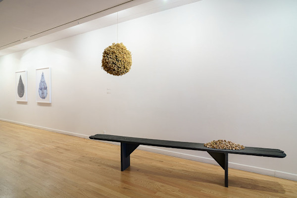 Bench for resting (with asteroid) by Mira Burack
