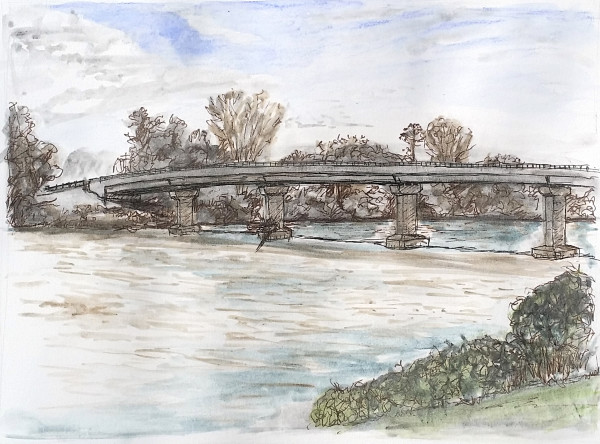 Richmond River Bridge Coraki by Miranda Free
