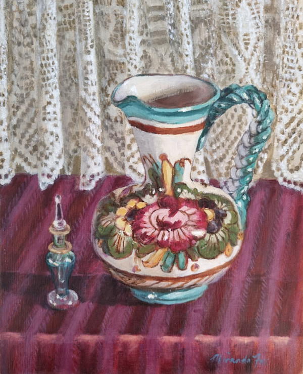 Floral Jug & Perfume Bottle by Miranda Free