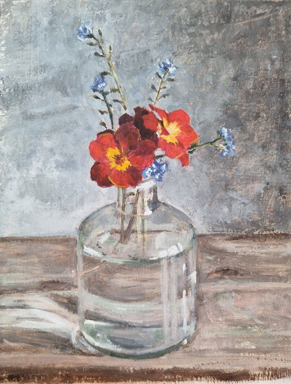 Red Primula by Miranda Free