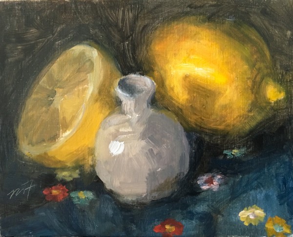 Lemons & Small Vase by Miranda Free