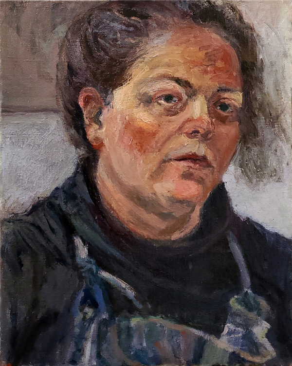 Self Portrait with Apron by Carol Adelman