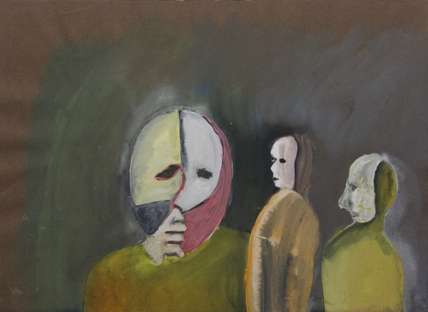 Gouache Masks by Donald Slowik