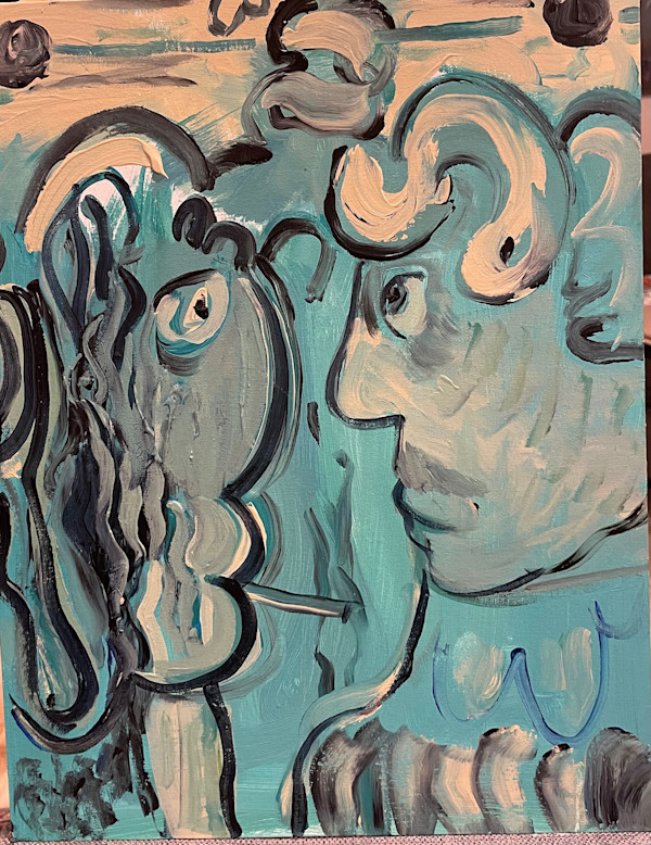Smoking and thinking by Saundra Fleming