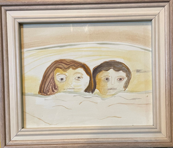 Sisters in bed by Saundra Fleming
