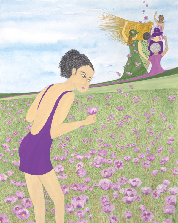 Dorothy Likes Lavender Poppies by Li Turner