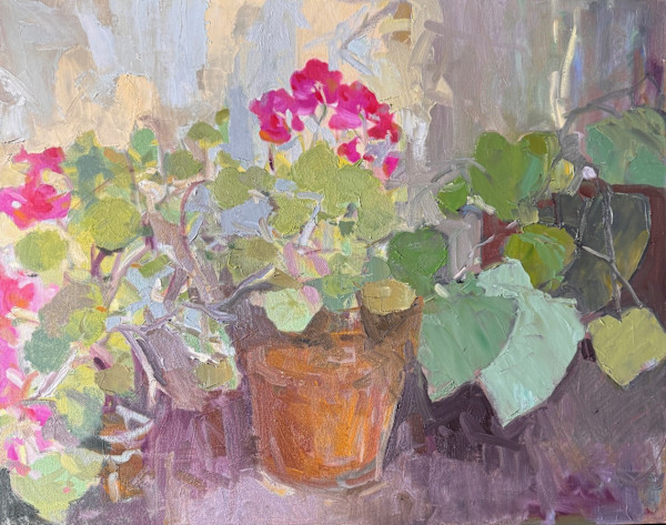 Geranium by the window by Thoa Nguyen