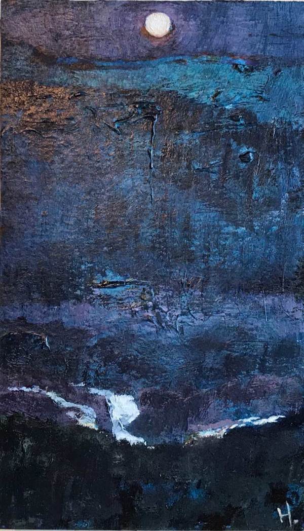 Moon Rising Over Rivery Valley I by David Haughton