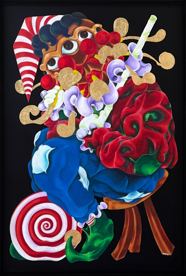 Anxious Clown - Self-Portrait by Suneeva Saldanha