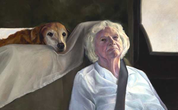 Mom and Coya in the Backseat by Kathy Roseth, Image 1.