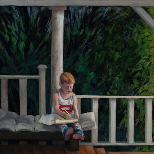 Coloring on the Porch by Kathy Roseth, Image 1.