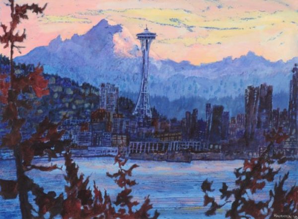 Seattle - Dawn by David Haughton