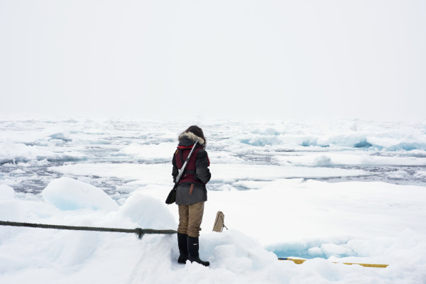 Untitled (Kristin on the Pack Ice), From We Draw The Lines But The Weather Decides by Stephan Jahanshahi