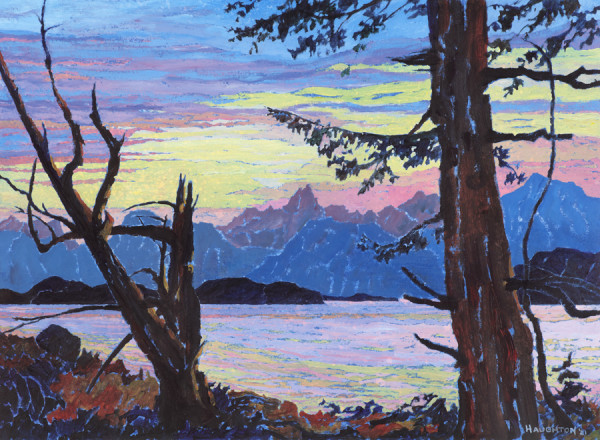 View from the Spit XVIII (two trees one blasted) by David Haughton