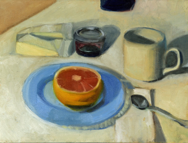 "Breakfast with Grapefruit," Greeting Card, 5 copies by Kathy Roseth