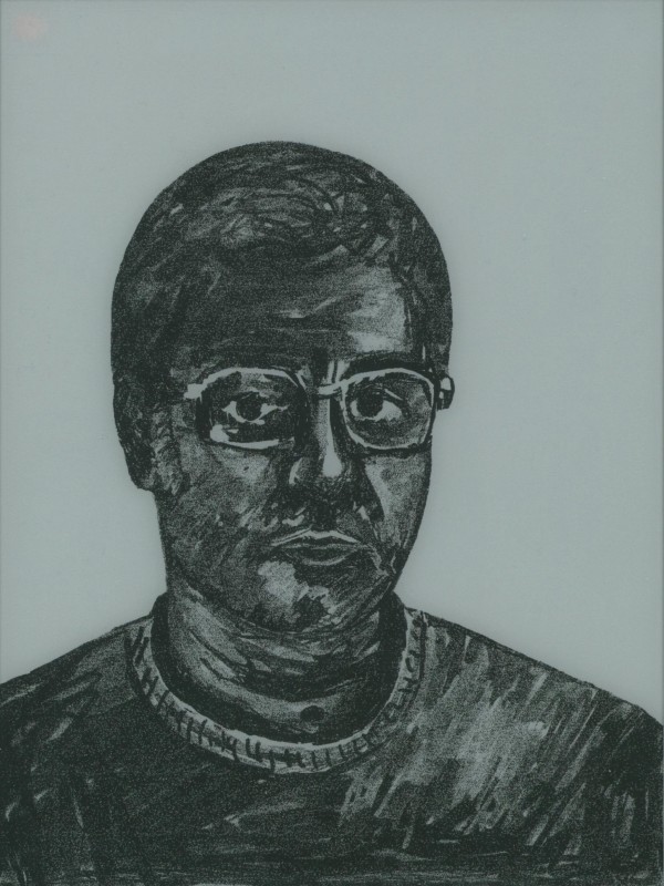Self portrait after recovering from covid(first version) by Savvas Porakos