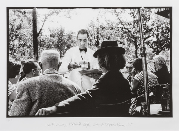 Waiter Serving, Sidewalk Cafe by Stanley Milstein