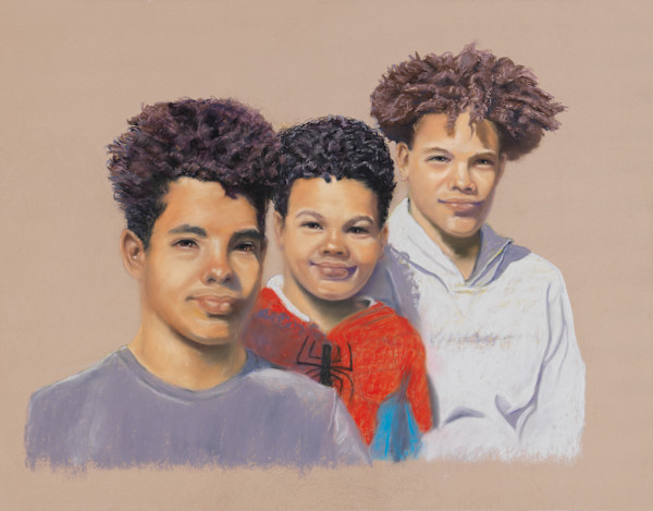 *Mimi's Three Grandsons by Cindy Berceli, Image 1.