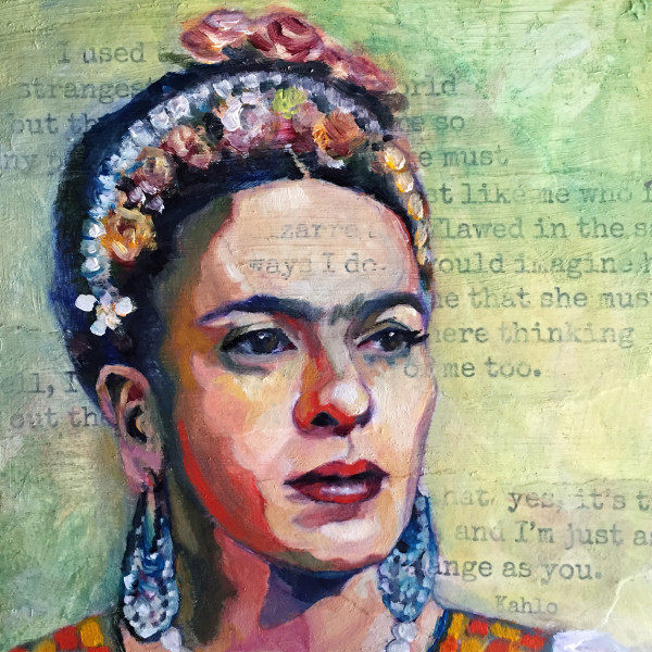 Frida Acrylic Block Print 2/2 by Karen Haub