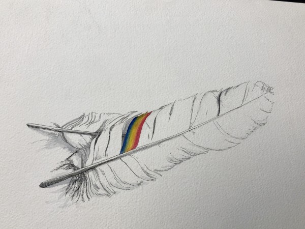 Rainbow Feathers by Karen Phillips~Curran