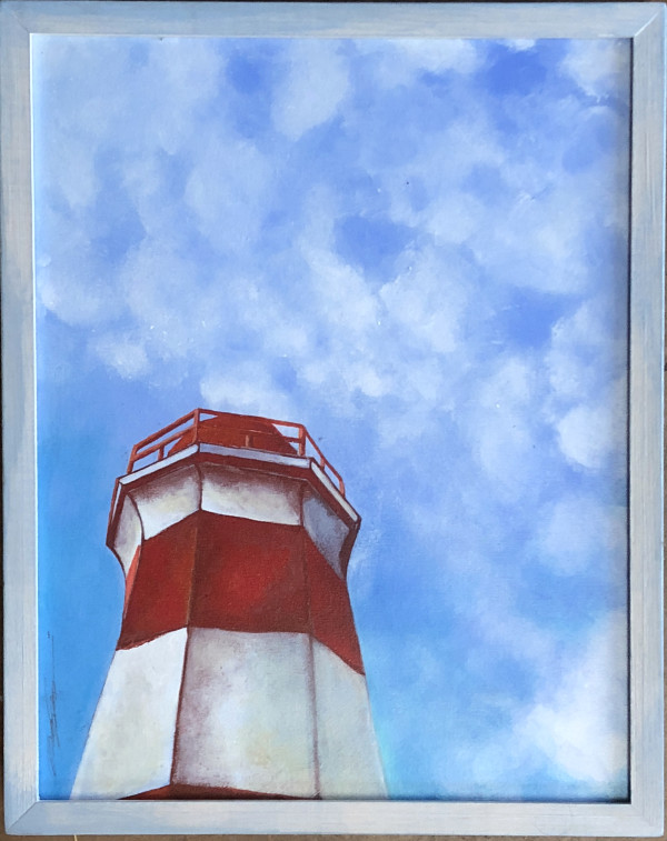 Lighthouse Red and White by Karen Phillips~Curran