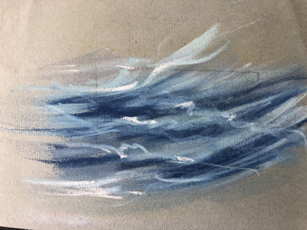 Waves pastel by Karen Phillips~Curran