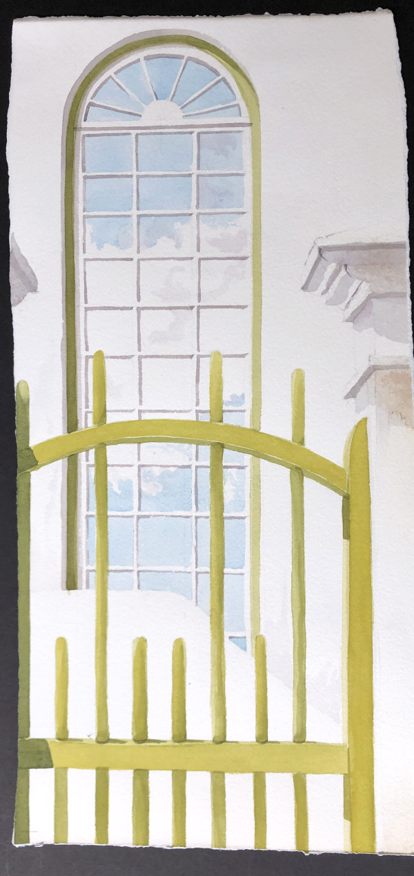 gate and fan window by Karen Phillips~Curran