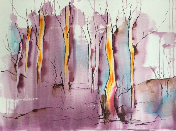Forest - violet by Kirsten Johnston