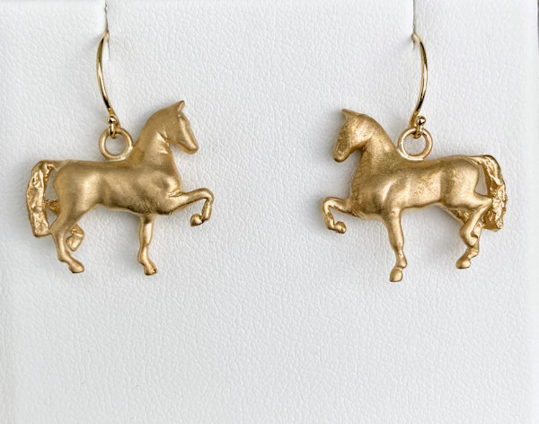 14k Gold Classic Horse Earrings by Salina Ramsay