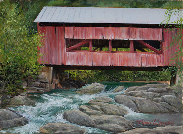 Upper Cox Brook Covered Bridge by Thomas Waters