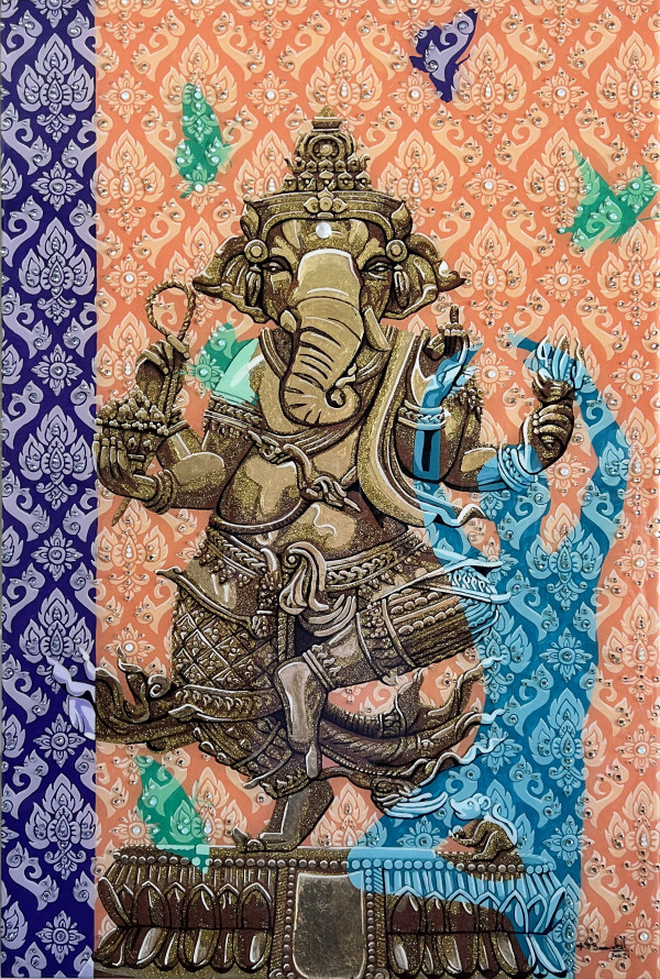 Golden Ganesha by Francois Michel Beausoleil